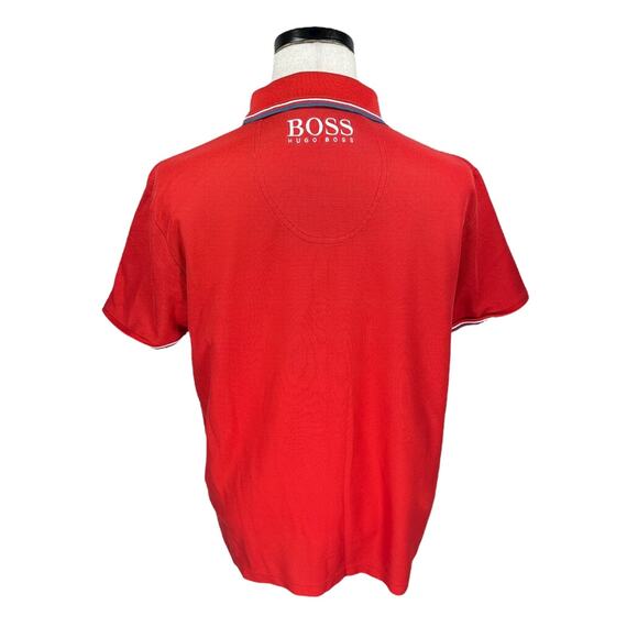Hugo Boss Paddy Polo Shirt Men’s XL Red Performance Short Sleeve Modern Fit - Picture 5 of 12